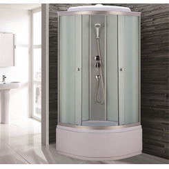 Душевая кабина Niagara Eco NG-7307-14 80х80 профиль серебро матовое стекло