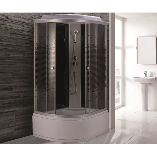 Душевая кабина Niagara Eco NG-7510-14R 120х80 профиль серебро стекло с рисунком мозаика правая