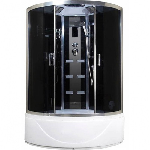 Душевая кабина Niagara Premium NG-918-01N 150х150 с гидромассажем профиль серебро тонированное стекло
