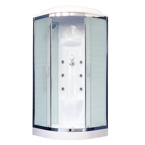 Душевая кабина Royal Bath RB100HK7-WC-CH 100х100 рифленое матовое стекло с гидромассажем