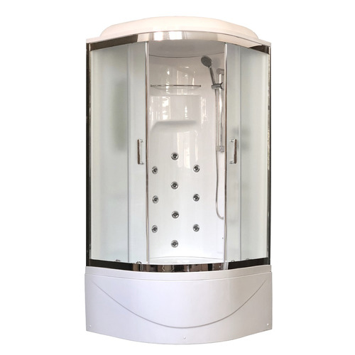 Душевая кабина Royal Bath RB100NRW-C-CH 100х100 рифленое матовое стекло с гидромассажем