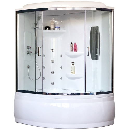 Душевая кабина Royal Bath RB140ALP-T-CH-L 140х95 с гидромассажем левая