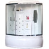 Душевая кабина Royal Bath RB140ALP-T-CH-L 140х95 с гидромассажем левая