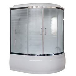 Душевая кабина Royal Bath RB150ALP-C-CH-L 150х100 рифленое матовое стекло с гидромассажем левая