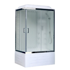 Душевая кабина Royal Bath RB8100BP3-WC-CH-R 100х80 с гидромассажем рифленое стекло правая