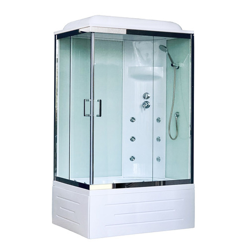 Душевая кабина Royal Bath RB8100BP3-WT-CH-R 100х80 с гидромассажем правая
