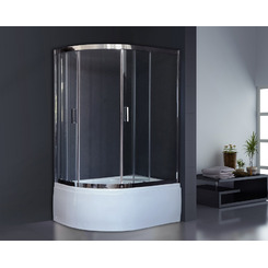 Душевой уголок Royal Bath RB8120BK-T-CH-R 120х80 асимметричный