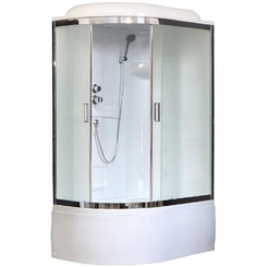 Душевая кабина Royal Bath RB8120BK1-M-CH-R 120х80 рифленое матовое стекло правая