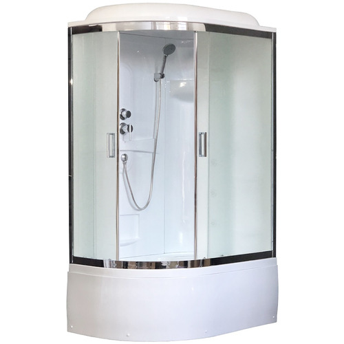 Душевая кабина Royal Bath RB8120BK1-M-CH-R 120х80 рифленое матовое стекло правая