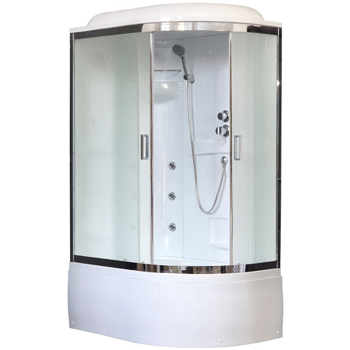 Душевая кабина Royal Bath RB8120BK2-M-CH-L 120х80 рифленое матовое стекло с гидромассажем левая