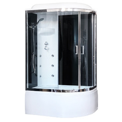 Душевая кабина Royal Bath RB8120BK3-BT-CH-L 120х80 с гидромассажем левая