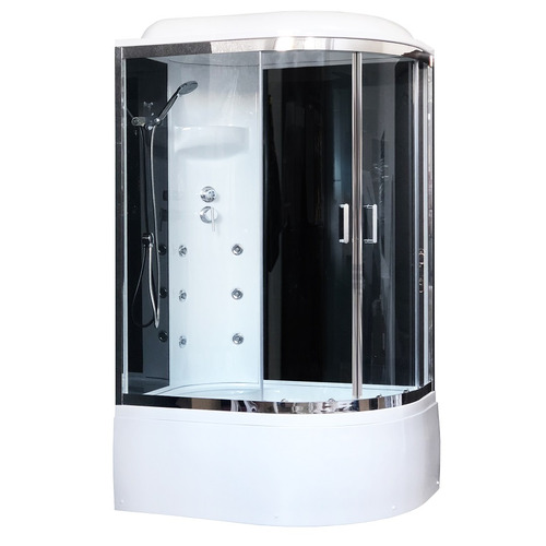Душевая кабина Royal Bath RB8120BK3-BT-CH-L 120х80 с гидромассажем левая