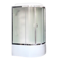 Душевая кабина Royal Bath RB8120BK3-WC-CH-L 120х80 рифленое матовое стекло с гидромассажем левая