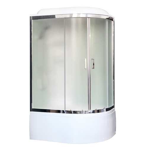 Душевая кабина Royal Bath RB8120BK3-WC-CH-L 120х80 рифленое матовое стекло с гидромассажем левая