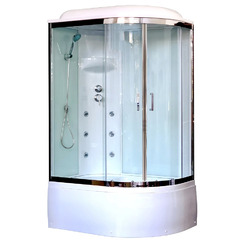 Душевая кабина Royal Bath RB8120BK3-WT-CH-L 120х80 с гидромассажем левая