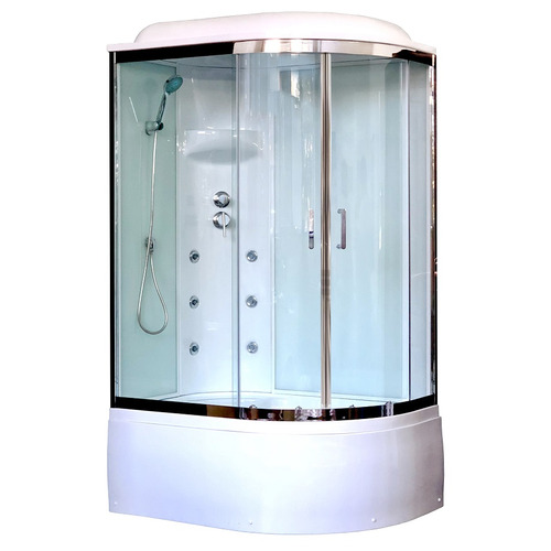 Душевая кабина Royal Bath RB8120BK3-WT-CH-L 120х80 с гидромассажем левая
