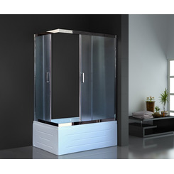 Душевой уголок Royal Bath RB8120BP-C-CH-R 120х80 прямоугольный рифленое стекло