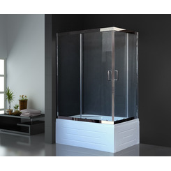 Душевой уголок Royal Bath RB8120BP-T-CH-L 120х80 прямоугольный