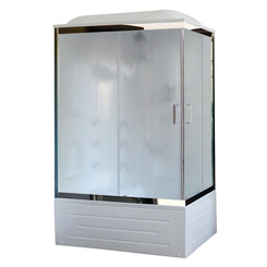 Душевая кабина Royal Bath RB8120BP2-M-CH-L 120х80 с гидромассажем рифленое стекло левая