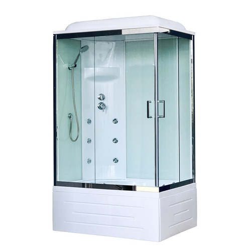 Душевая кабина Royal Bath RB8120BP3-WT-CH-L 120х80 с гидромассажем левая