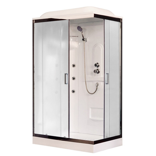 Душевая кабина Royal Bath RB8120HP2-M-CH-L 120х80 с гидромассажем рифленое стекло левая