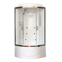 Душевая кабина Royal Bath RB90BK2-M-CH 90х90 рифленое матовое стекло с гидромассажем