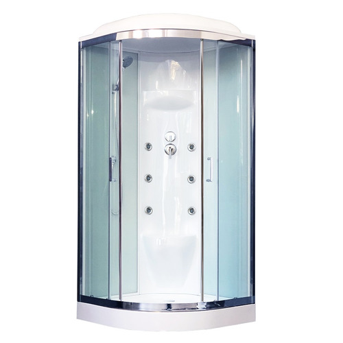 Душевая кабина Royal Bath RB90HK7-WT-CH 90х90 с гидромассажем
