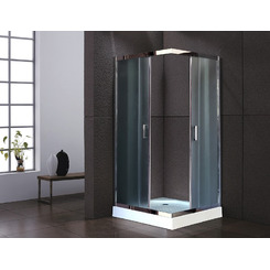 Душевой уголок Royal Bath RB90HP-C-CH 90х90 квадратный рифленое стекло
