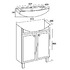 Тумба под раковину Runo мята Римини 65 (00-00001273) для ванной комнаты