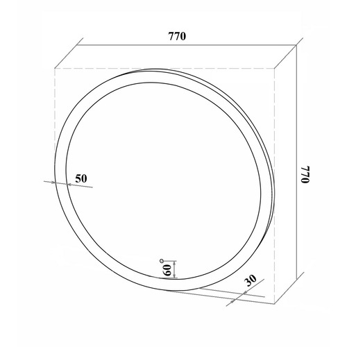 Зеркало Runo с подсветкой D770 Руан Led (00-00001291) для ванной комнаты