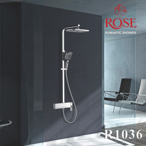 Душевая стойка Rose R1036 для ванны хром