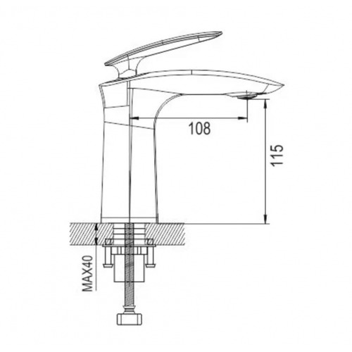 Смеситель для раковины Rose R1101 хром