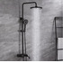 Душевая стойка Rose R1136H с изливом черный матовый