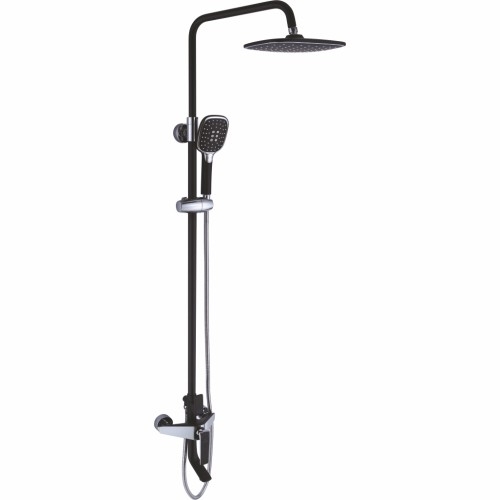 Душевая стойка Rose R1336H с изливом черный-хром