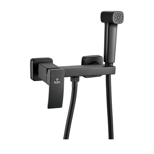 Гигиенический душ Rose R1505H-1 со смесителем черный матовый