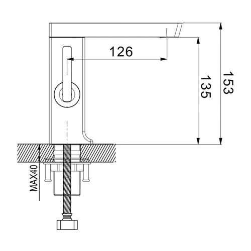 Смеситель для раковины Rose R1801C-1 белый матовый