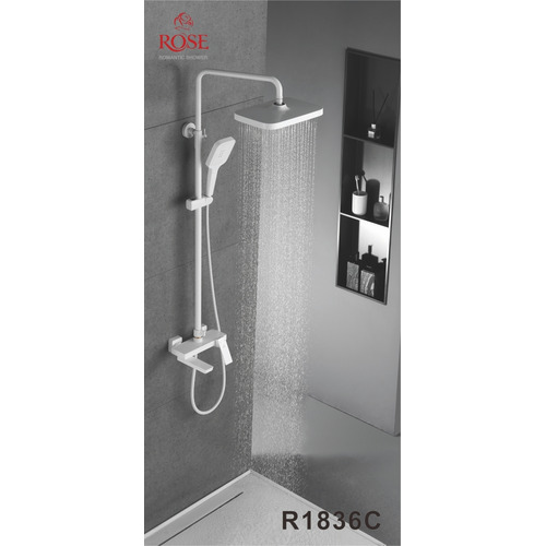 Душевая стойка Rose R1836C с изливом белый