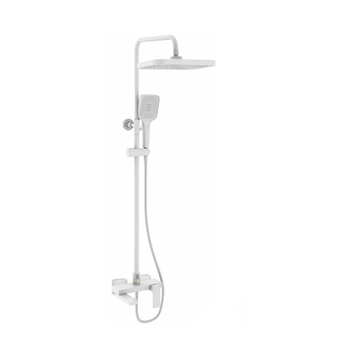 Душевая стойка Rose R1836C с изливом белый