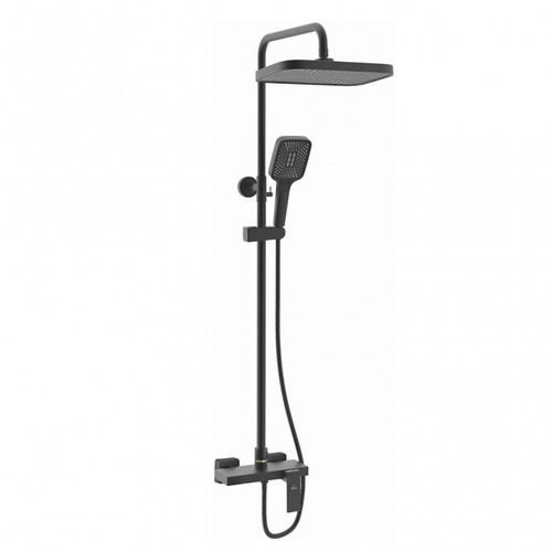 Душевая стойка Rose R1836H-6 с изливом черный матовый