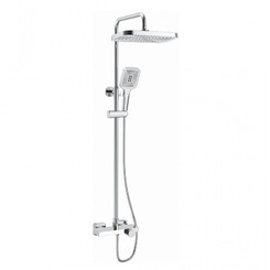 Душевая стойка Rose R1896-6 термостат с изливом хром глянцевый