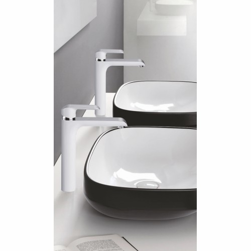 Смеситель для раковины Rose R2111F высокий белый