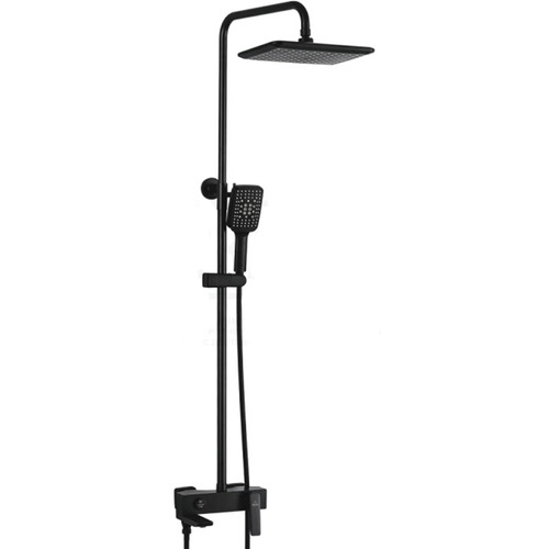 Душевая стойка Rose R2736H с извивом черный матовый