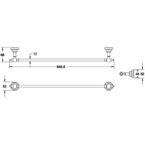 Полотенцедержатель Rose RG1117Q бронза