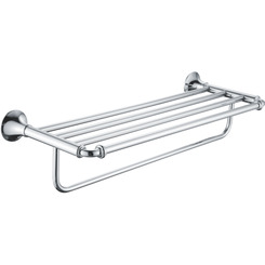Полка с полотенцедержателем Rose RG1208 хром