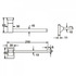 Полотенцедержатель Rose RG1606 23см подвесной хром