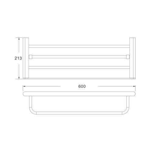 Полка для полотенец Rose RG1708 хром