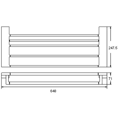 Полка для полотенец Rose RG1808C белый матовый