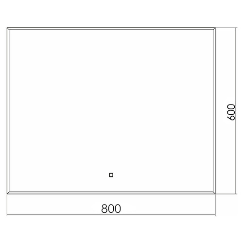 Зеркало в ванную с подсветкой Silver Mirrors Алмина 800х600 (сенсорный выключатель) LED-00002256