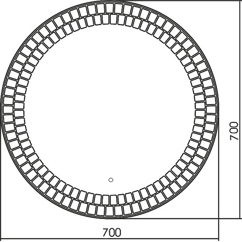 Зеркало в ванную с подсветкой Silver Mirrors Армада d770 (сенсорный выключатель) LED-00002513