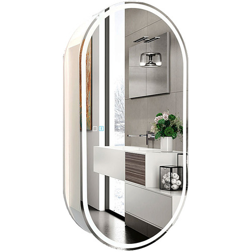 Зеркальный шкаф в ванную с подсветкой Silver Mirrors Soho-7 500х1000 (Bluetooth, сенсорный выключатель) LED-00002517